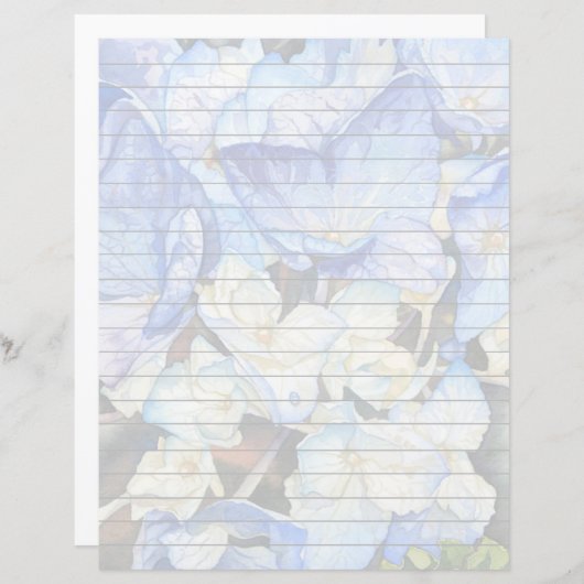 Hydrangea Lined Stationary (Vorne/Hinten)