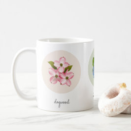Hydrangea, Lupine und Dogwood-Blume Kaffeetasse