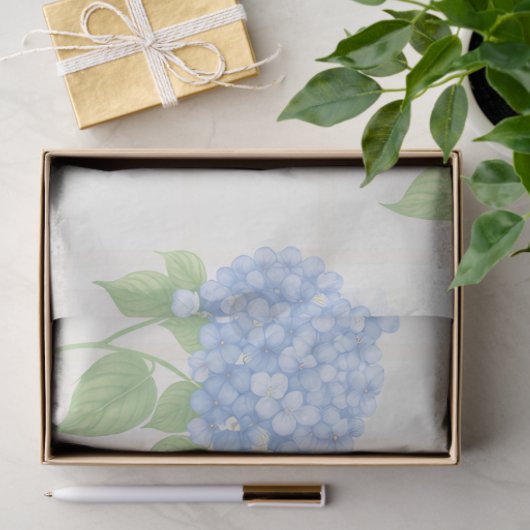 Hydrangea Luxe Floral Tissue Paper | Elegant Blue  Seidenpapier (Geschenk)