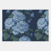Hydrangea Luxus Blume Musterpapier Geschenkpapier Set (Vorderseite 2)