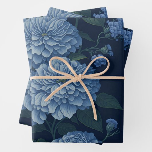 Hydrangea Luxus Blume Musterpapier Geschenkpapier Set (Beispiel)