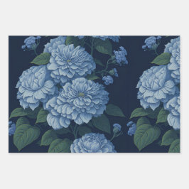 Hydrangea Luxus Blume Musterpapier Geschenkpapier Set