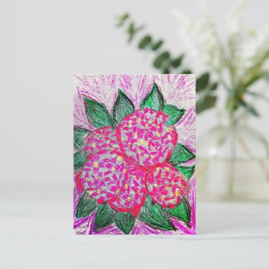 Hydrangea macrophylla postkarte (Stehend Vorderseite)