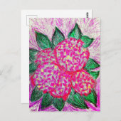 Hydrangea macrophylla postkarte (Vorne/Hinten)