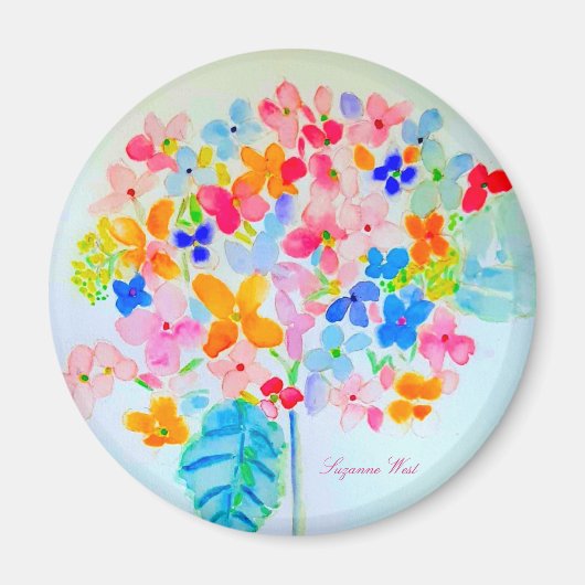 Hydrangea-Magnet von Ariella & Lily Designs Magnet (Vorne)