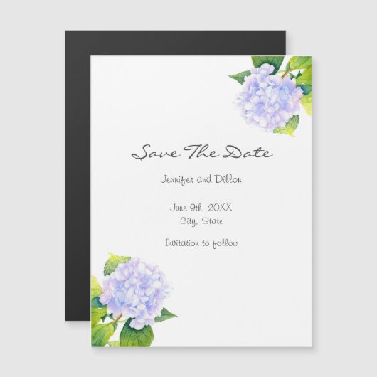 Hydrangea Magnetkarte (Vorne/Hinten)