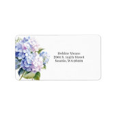 Hydrangea Mailing Address Label Adressaufkleber (Vorne)