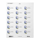 Hydrangea Mailing Address Label Adressaufkleber (Vorne)