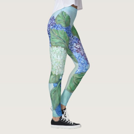 Hydrangea Malerei Leggings (Rechts)