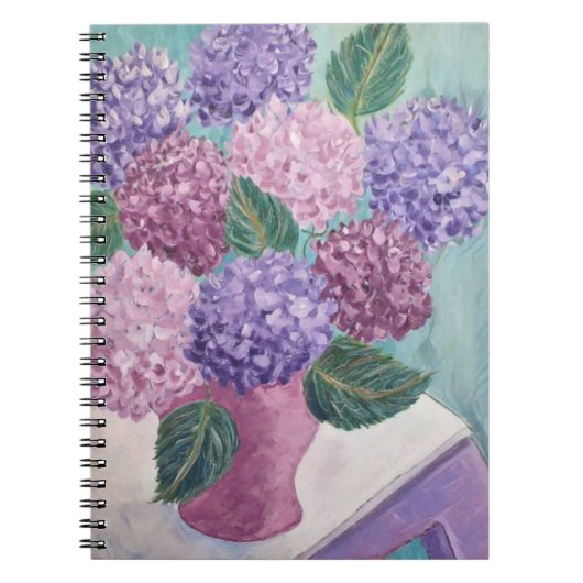 Hydrangea-Malerei Notizblock (Vorderseite)