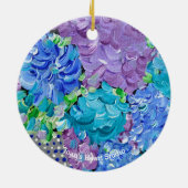 Hydrangea-Mania-Schmuckstück Keramik Ornament (Hinten)