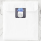 Hydrangea-Mason-Gastgeschenke Hochzeiten Hydrangea Quadratischer Aufkleber (Tasche)