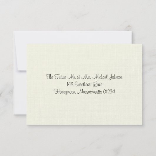 Hydrangea & Mason Jar Wedding RSVP (Rückseite)