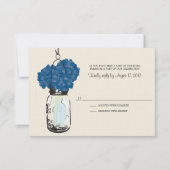 Hydrangea & Mason Jar Wedding RSVP (Vorderseite)