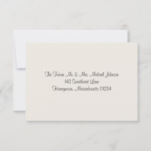 Hydrangea & Mason Jar Wedding RSVP Karte (Rückseite)