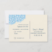 Hydrangea & Mason Jar Wedding RSVP Karte (Rückseite)