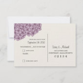 Hydrangea & Mason Jar Wedding RSVP Karte (Rückseite)