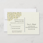 Hydrangea & Mason Jar Wedding RSVP Karte (Rückseite)