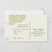 Hydrangea & Mason Jar Wedding RSVP Karte (Rückseite)