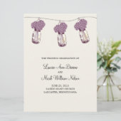 Hydrangea & Mason Jar Zeremony Programm (Stehend Vorderseite)