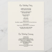 Hydrangea & Mason Jar Zeremony Programm (Rückseite)