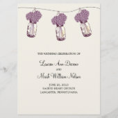 Hydrangea & Mason Jar Zeremony Programm (Vorderseite)