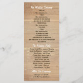 Hydrangea Masson Glas rustikale Hochzeitsprogramme Programm (Rückseite)