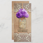 Hydrangea Masson Glas rustikale Hochzeitsprogramme Programm (Vorne/Hinten)