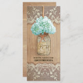 Hydrangea Masson Glas rustikale Hochzeitsprogramme Programm (Vorne/Hinten)