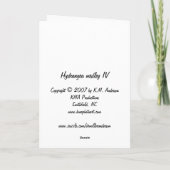 Hydrangea medley IV Karte (Rückseite)
