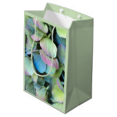 HYDRANGEA mehrfarbige Blätter — Mittlere Geschenktüte (Rückseite Schrägansicht)