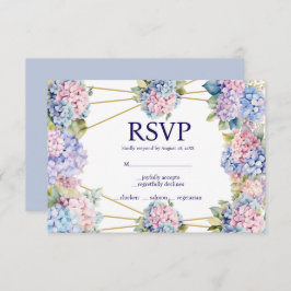 Hydrangea Menü Choice UAWG Response Card RSVP Karte