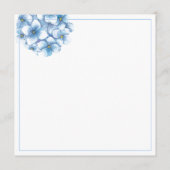 Hydrangea-Menükarte Menükarte (Rückseite)