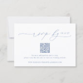 HYDRANGEA Minimalist Wedding QR Code RSVP Card Karte (Vorderseite)