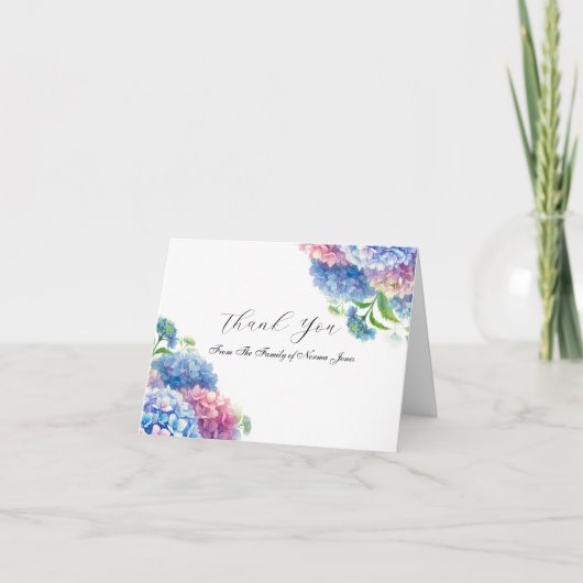 Hydrangea Mitgefühl Florales Begräbnis Danke (Vorderseite)