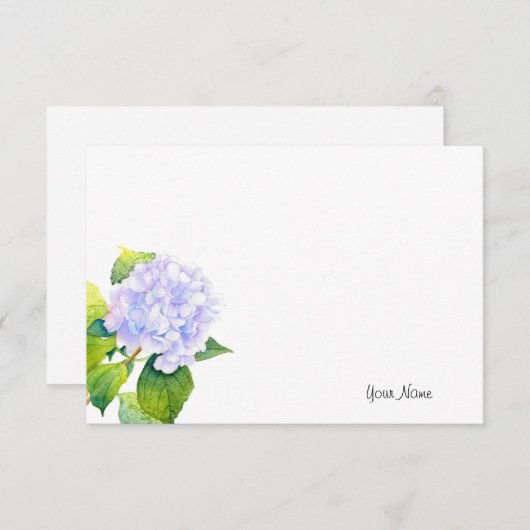 Hydrangea Mitteilungskarte (Vorne/Hinten)