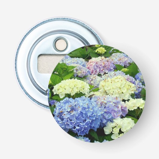 Hydrangea Mix-Round-Flasche-Opener Flaschenöffner (Vorderseite)