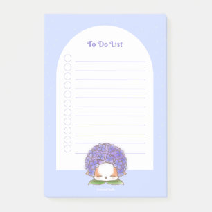 Hydrangea Mochi Rainy Days Lila Blue Blume Post-it Klebezettel