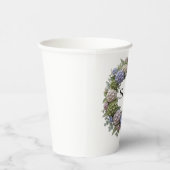 Hydrangea-Monogramm-Kranz-Hochzeit Pappbecher (Rechts)