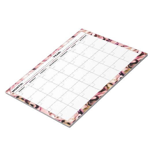 Hydrangea Muster Blank Calendar Notizblock (angewinkelt)