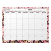 Hydrangea Muster Blank Calendar Notizblock (Vorderseite)