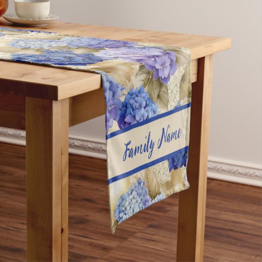 Hydrangea Muster Kurz Table Runner Kurzer Tischläufer (Beispiel)