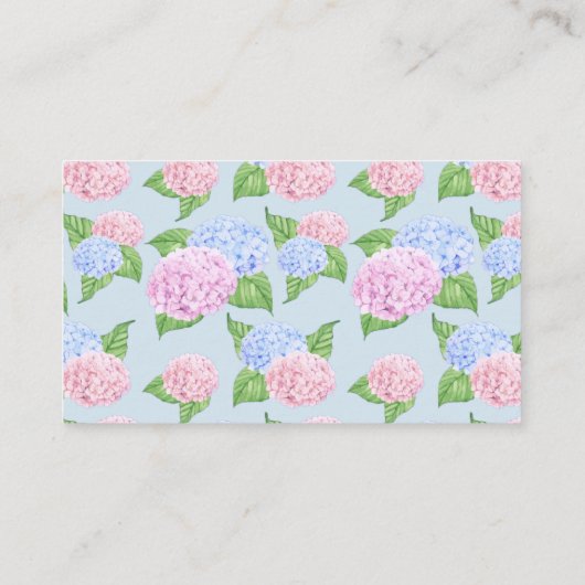 Hydrangea-Muster Visitenkarte (Rückseite)