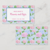 Hydrangea-Muster Visitenkarte (Vorne/Hinten)