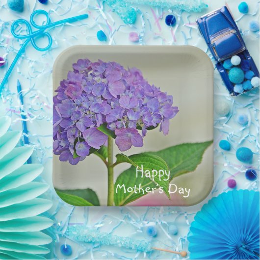 Hydrangea Muttertag Pappteller (Party)