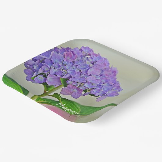 Hydrangea Muttertag Pappteller (Gewinkelt)