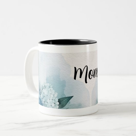 Hydrangea Muttertag Zweifarbige Tasse (Vorderseite Links)