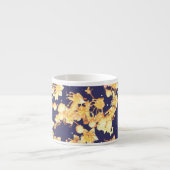 Hydrangea-Nacht und Gold Espressotasse (Vorderseite)