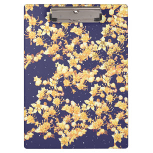 Hydrangea-Nacht und Gold Klemmbrett