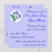 Hydrangea New Year's Day Open House Einladung (Vorne/Hinten)